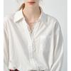 White long-sleeve women's shirt, 2026 spring new style, European style lace trim loose top
