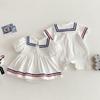 YIN OON Baby Clothes for Boys and Short Sleeve Romper Coverall with Sailor and Marine Perfect for Photo Size 80 Girls, Collar, Children's Outerwear,
