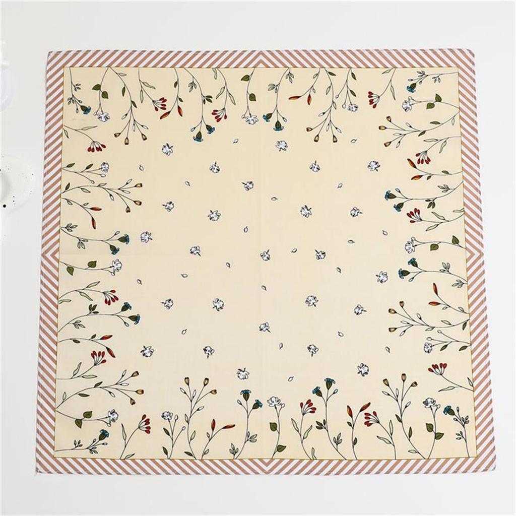 Lady Square Handkerchief Cotton Flower Women Child Print Face Hand Towel Hanky Wedding Christmas Gift