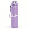 1PC Soft Faint Handwritten Signature Print 750ml Color Plastic Sports Water Bottle Leakproof Flip Straw Lid Suitable for Sports Office Home Use