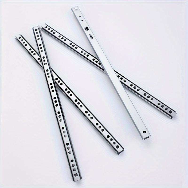 17mm Wide Silent Drawer Slides with Damping Steel Balls Polished Stainless Steel, Industrial Hardware