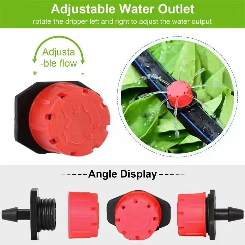 50PCS Irrigation Drippers Sprinklers Adjustable Water Dropper Head Sprinkler Flow Head Garden Watering Irrigation System