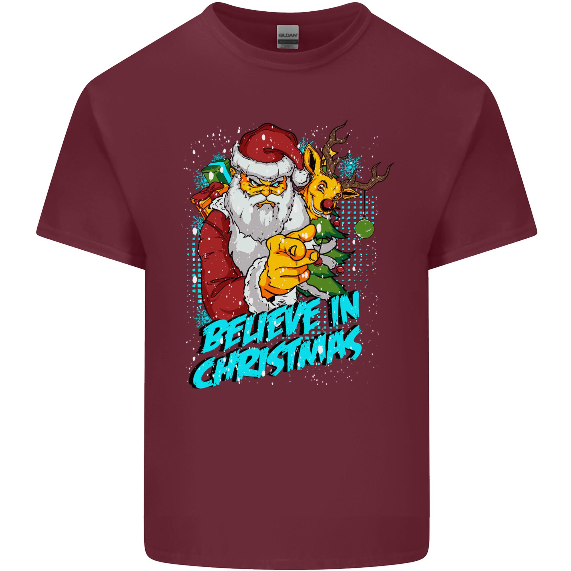 Believe in Christmas Funny Santa Xmas Unisexs Light Cotton TShirt S
