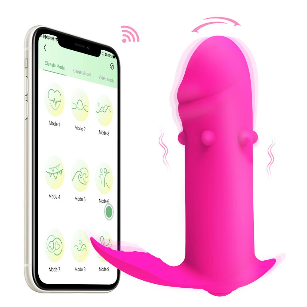 Dámské masturbátory Nositelné G-bodové vibrátory s dálkovým ovládáním přes aplikaci Vagina a Anální vibrační hračka Ženský sex Dospělá hračka