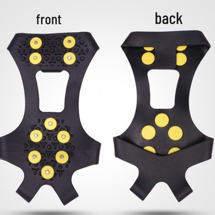 Black Silicone Ice Cleats for Outdoor Rock Climbing - Anti-Slip, High Elasticity Winter Shoe Covers