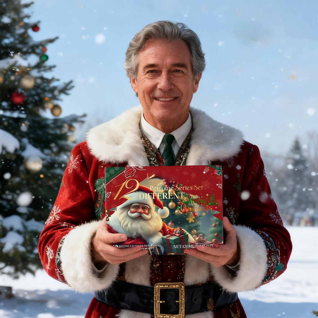 2025 Kalender Advents-Weihnachts-Parfüm Beauty-Pflegeprodukte 12 Stück Reise Größe Duftkalender für den täglichen Date Night