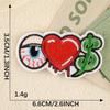 Patch in Tessuto e per Scarpe Ricamato Personalizzato con Design Bulbo Oculare – Emblema per Abbigliamento Personalizzato e Accessorio Etichetta