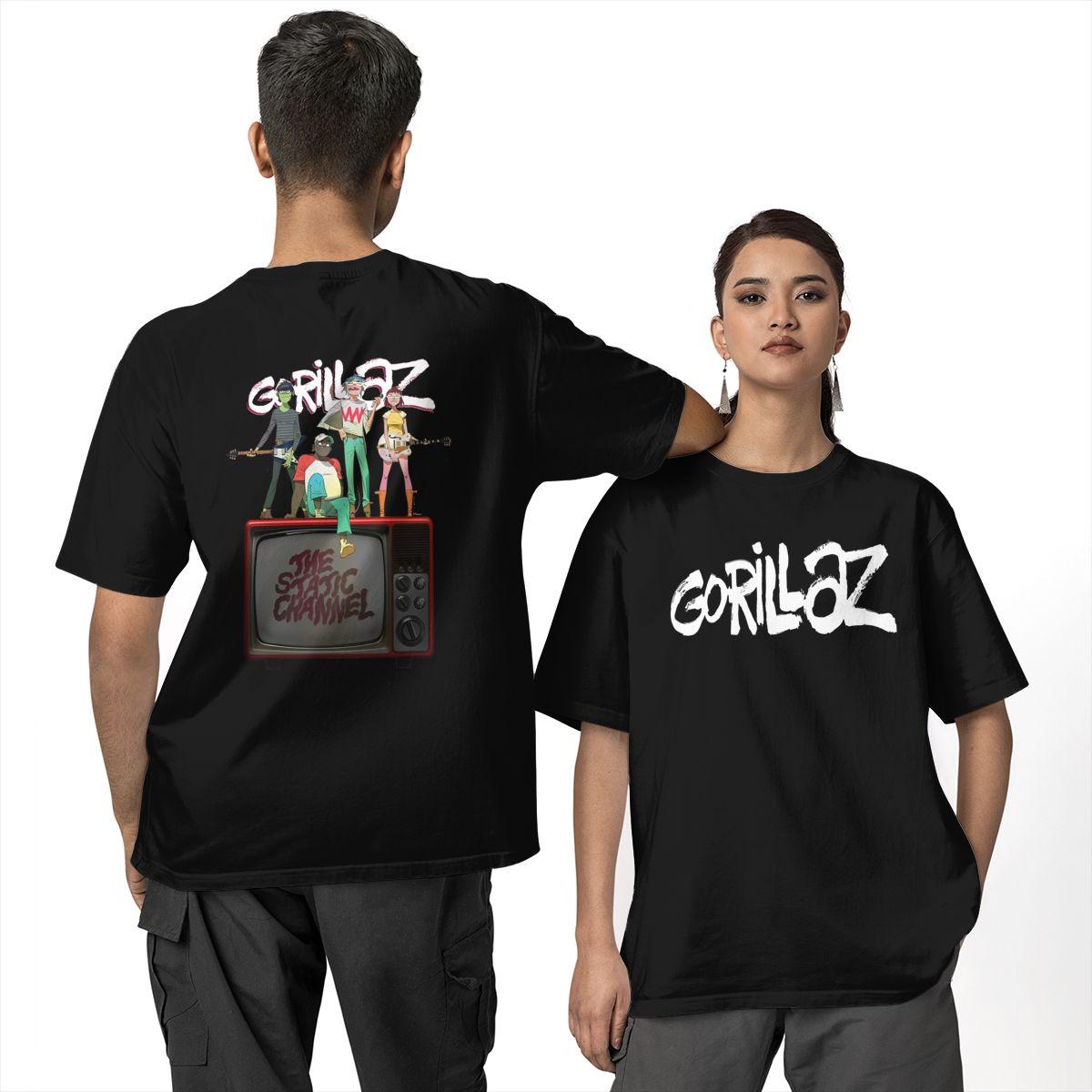

Футболка Gorillaz Летняя Уличная Одежда Хлопковая Повседневная Футболка Для Мужчин С Коротким Рукавом Повседневный Верх Футболки S