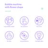 Bubble Machine with Sound Lamp Vertical Bubble Maker for Birthday Outdoor Wedding Christmas Party