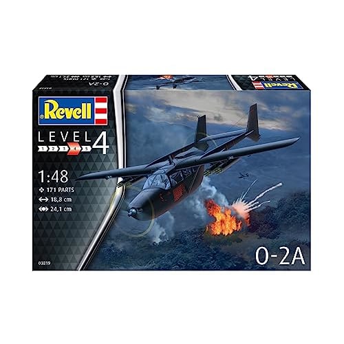 German Revell 1/48 scale US Air Force O-2A Skymaster plastic model kit 03819, molded in color
