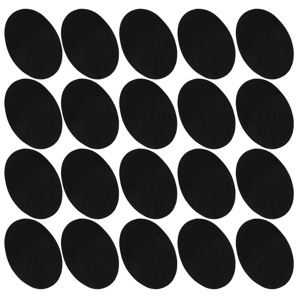 10 Pairs Iron Patches Flocking Adhesive Oval Sleeve Elbow Knee Cloth Repair DIY Decoration10 Pairs of Black