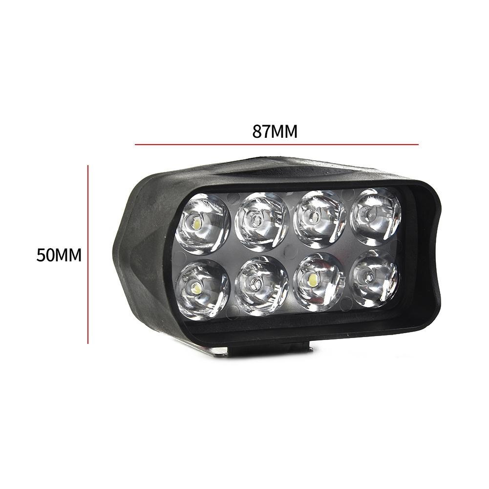 Motorcycle Headlight Light 6000K 1200LM 12W 80x50mm Replacement Driving