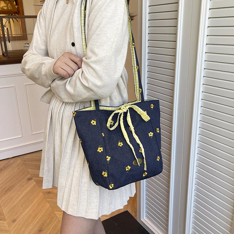 

Повседневная сумка-тоут большой вместимости, женская новая свежая и модная сумка через плечо, классная сумка для поездок на работу, двусторонняя сумка жёлтый