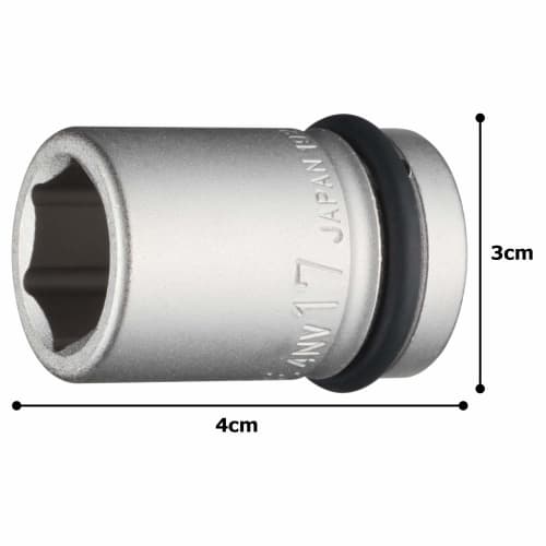 Tone HP4NV-17 Impact Socket, 12.7mm (1/2") Drive, 17mm Width