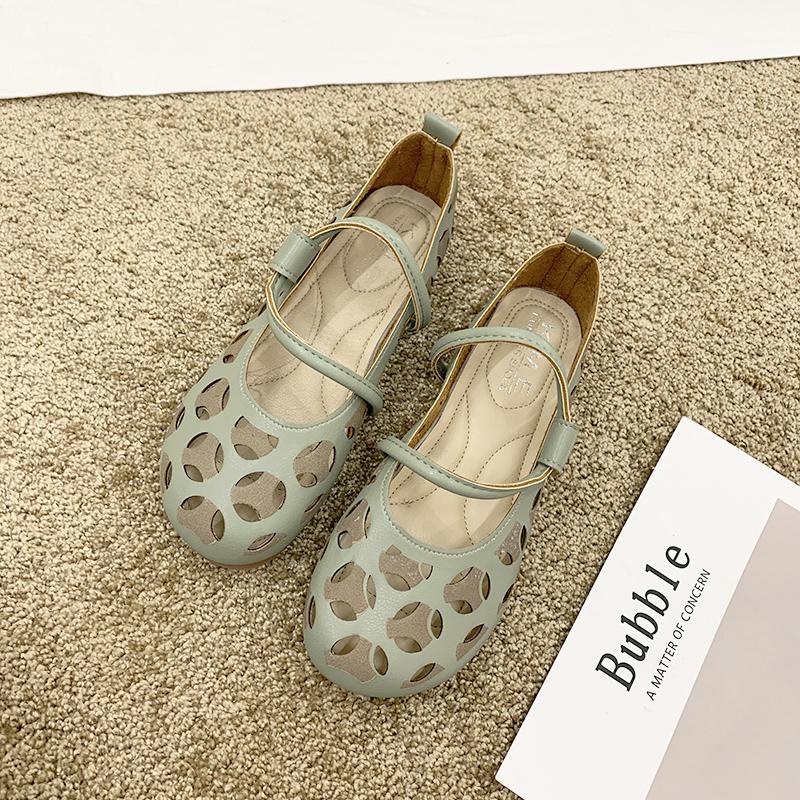 

Чистая ручная работа, кожа головы, удобная мягкая кожа, национальный стиль, мягкая подошва, женские туфли на плоской подошве с пряжкой 40