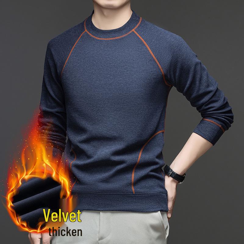 

Men s Round Neck Hoodie: Fashionable, Warm, Skin-Friendly, Casual Base Layer for Autumn and Winter. XXXL fits 170-185 jin