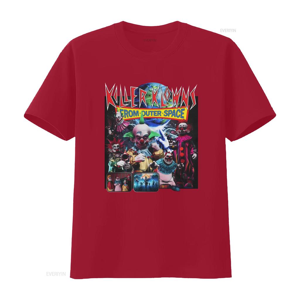 Killer Klowns from Outer Space Horror Movie T Shirt for Casual Vintage Washed Streetwear Comfortable Top For Everyday Wear