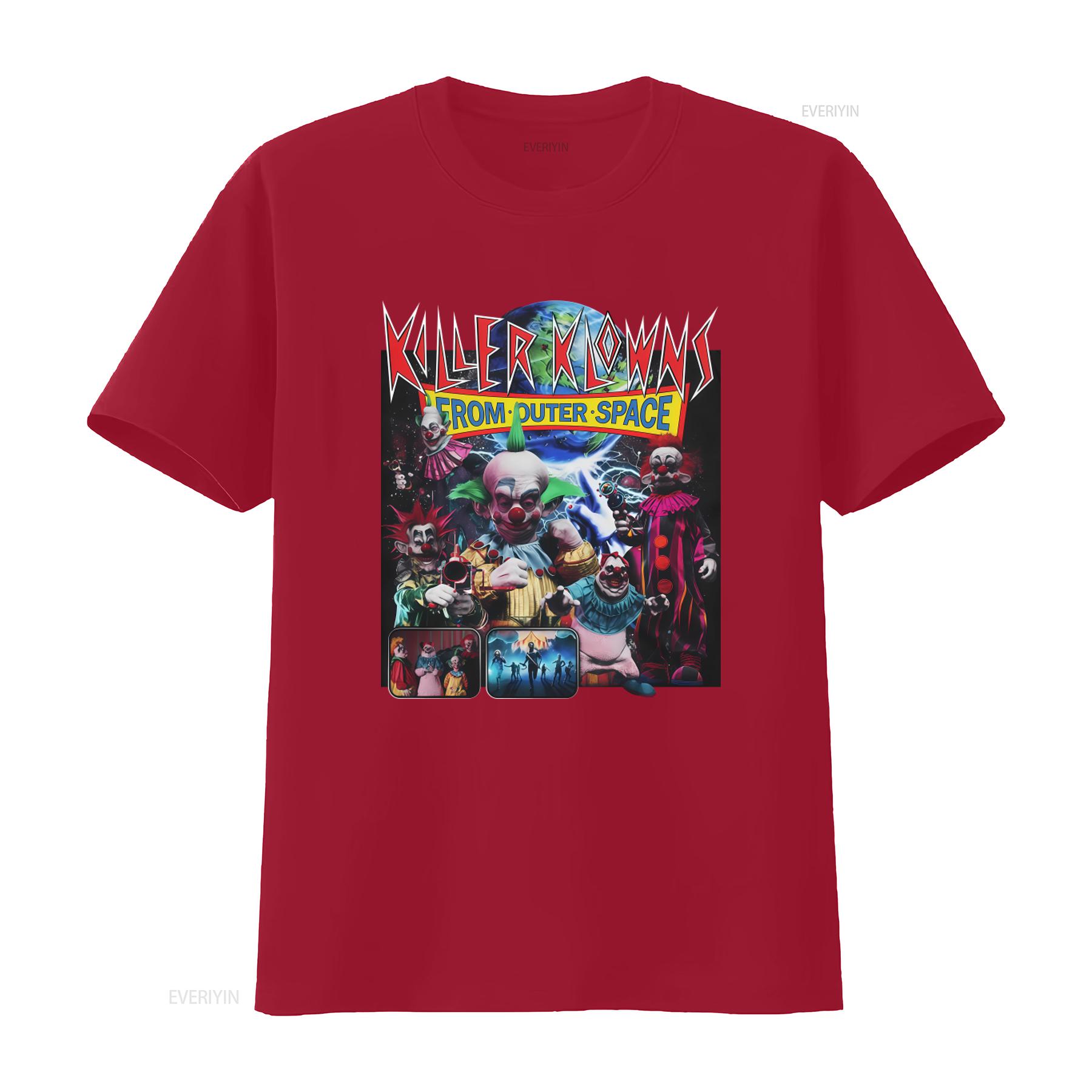 

Killer Klowns from Outer Space Horror Movie T Shirt for Casual vintage Washed streetwear Comfortable Top For Everyday Wear S