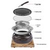 Portable Smokeless Korean BBQ & Tea Boiling Charcoal Grill for Home and Outdoors
