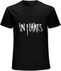 Men's In Flames Logo Black T Shirt Rock T Shirt Rock Band Shirt Black