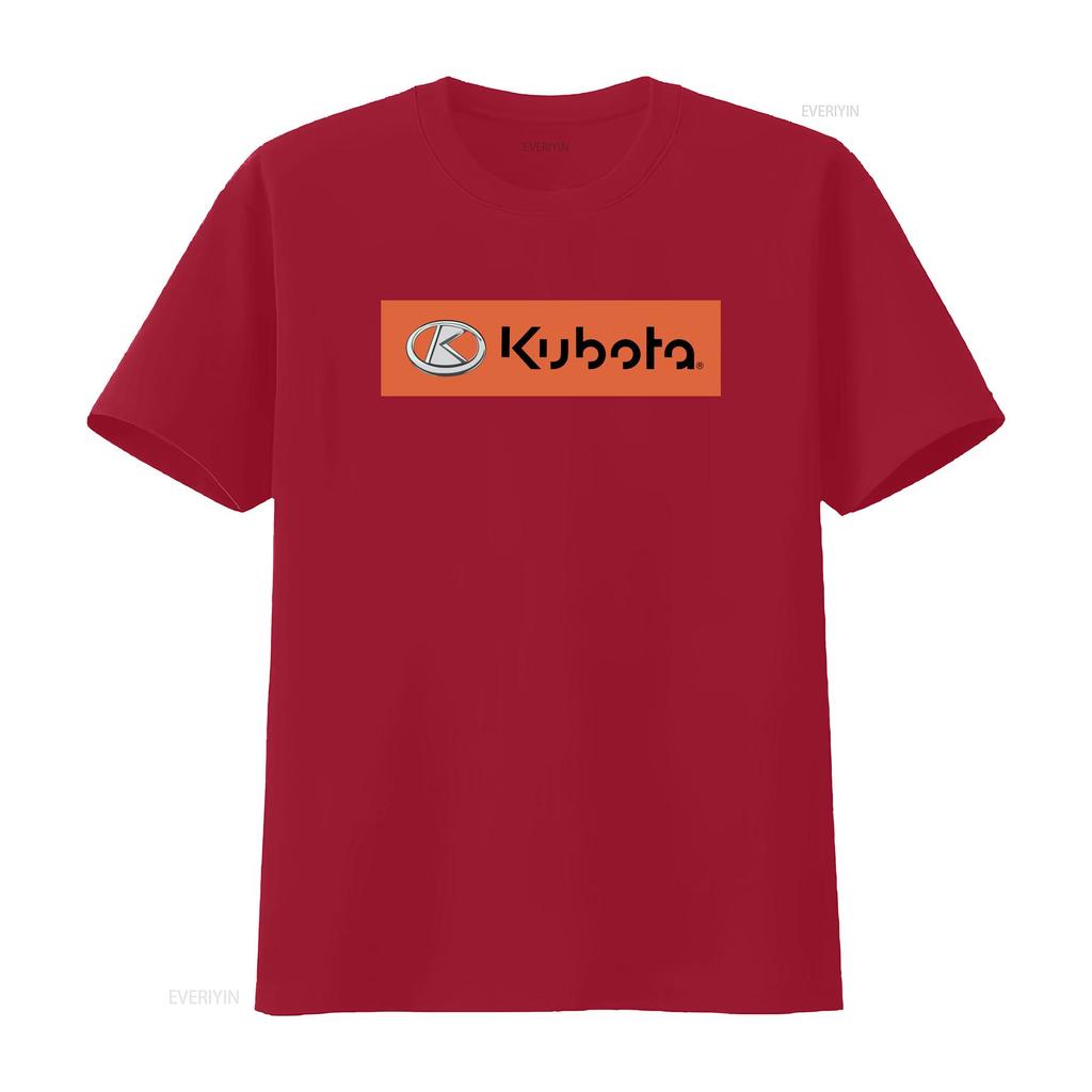 T-shirt Noir Stylé avec Logo Kubota pour Hommes et Femmes vintage Lavé Légèrement Respirant streetwear Confortable mode