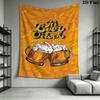Vintage Bartender Beer Tapestry, Retro Pub Beer Mug Recipe Art Wall Hanging for Basement Bar Room