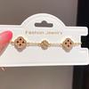 K Gold Plated Zircon Flower Bracelet For Women Gift Elegant Jewelry