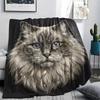 Animal avatar puppy kitten Print Flannel Blanket,High quality Comfortable for All Seasons,Home Decor,Warmth and Comfort,Perfect for Christmas Gifts