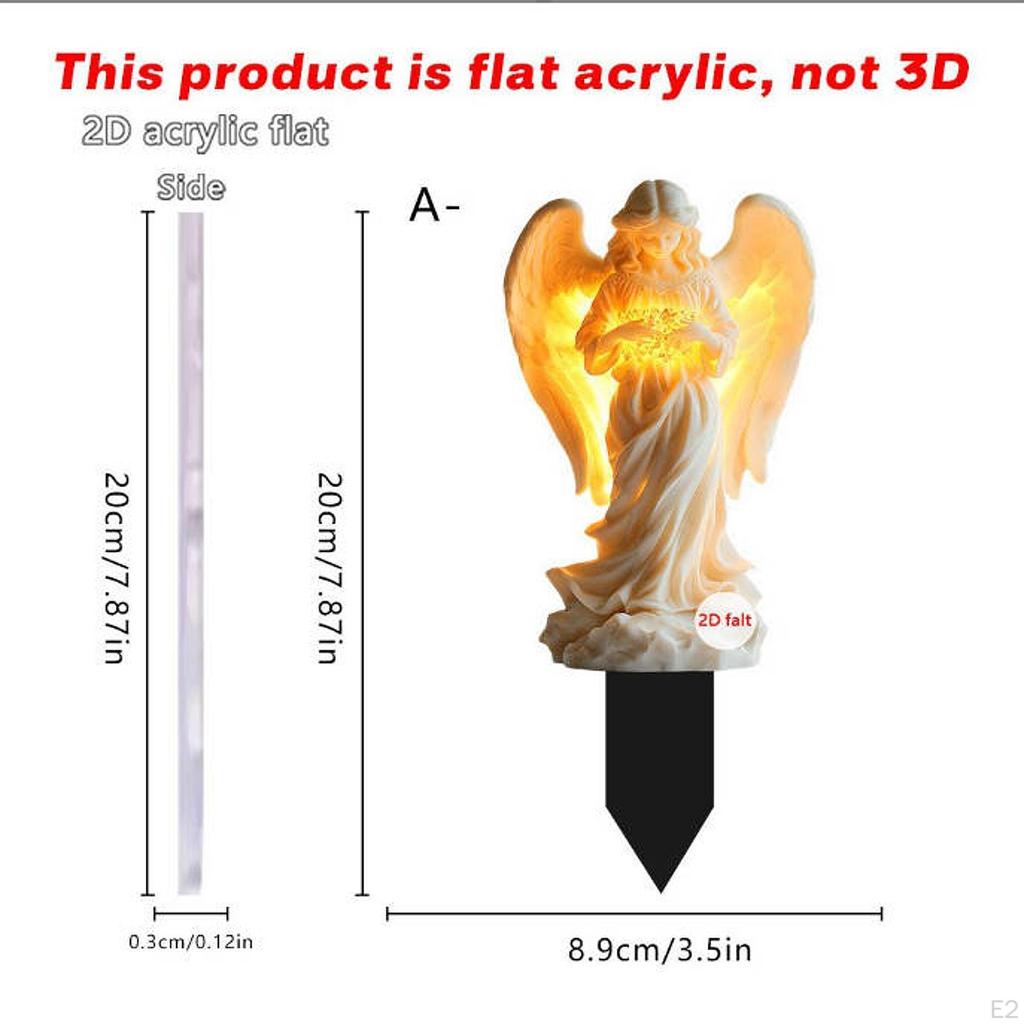 Angel Garden Stake, 2D Sign, Yard Decoration, Memorial Plaque, Fairy Accessories, Sign