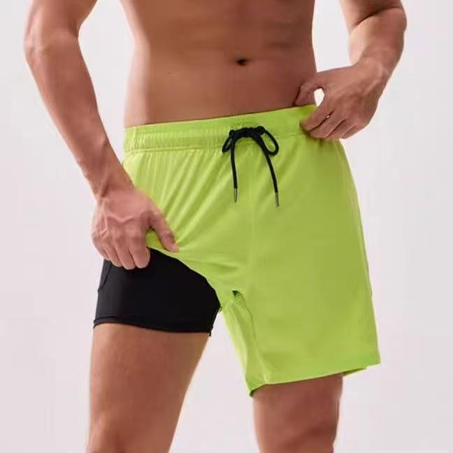 Badehose Herren Anti-Peinlichkeit Schnelltrocknende Strandhose Thermalbad Badehose Wasserpark Herren Badeanzug Anzug Einfarbige Shorts