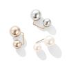 Fashion Double Pearl Brooches for Women Sweater Collar Needle Brooch Pins Anti-glare Clothing Accessories