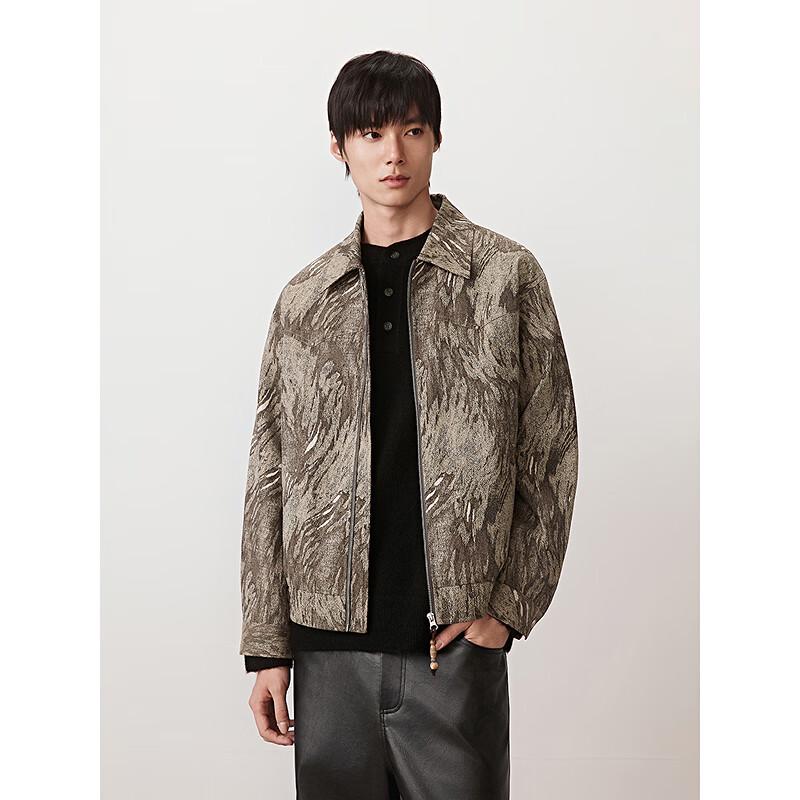 GXG Herren Retro Floral Print Ethno Jacke