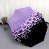 1pc Purple Floral Pattern Umbrella with Plastic Handle,Suitable for All Seasons Umbrellaptys26079