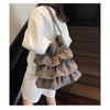 JIAERDI Korean Style Ruffle Y2k Crossbody Bags Women High Street Canvas Casual Shoulder Bags Ladies Large Capacity Handbag 2025