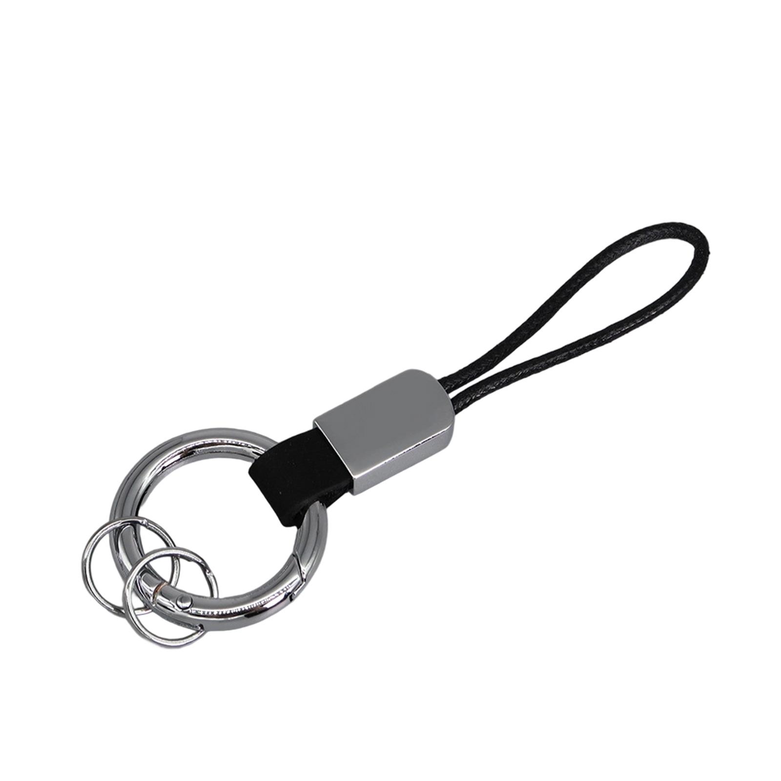 

Simulated Leather Keychain With Finger Ring And Adjustable Wrist Strap Trendy Key Holder For Car Keys Organization 18