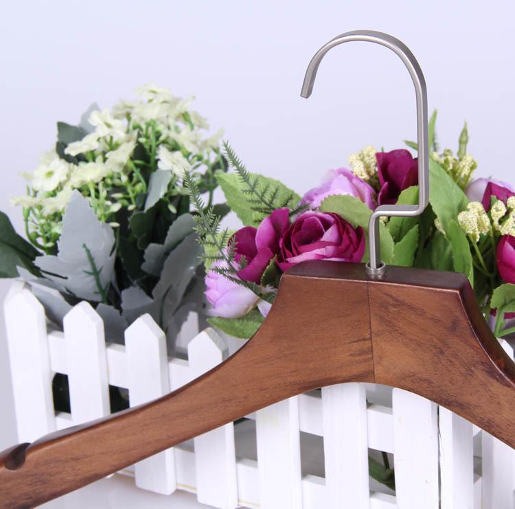 Non-Slip Wooden Clothes Hanger - Retro Solid Wood Design for Men, Women, Children, & Baby Clothes
