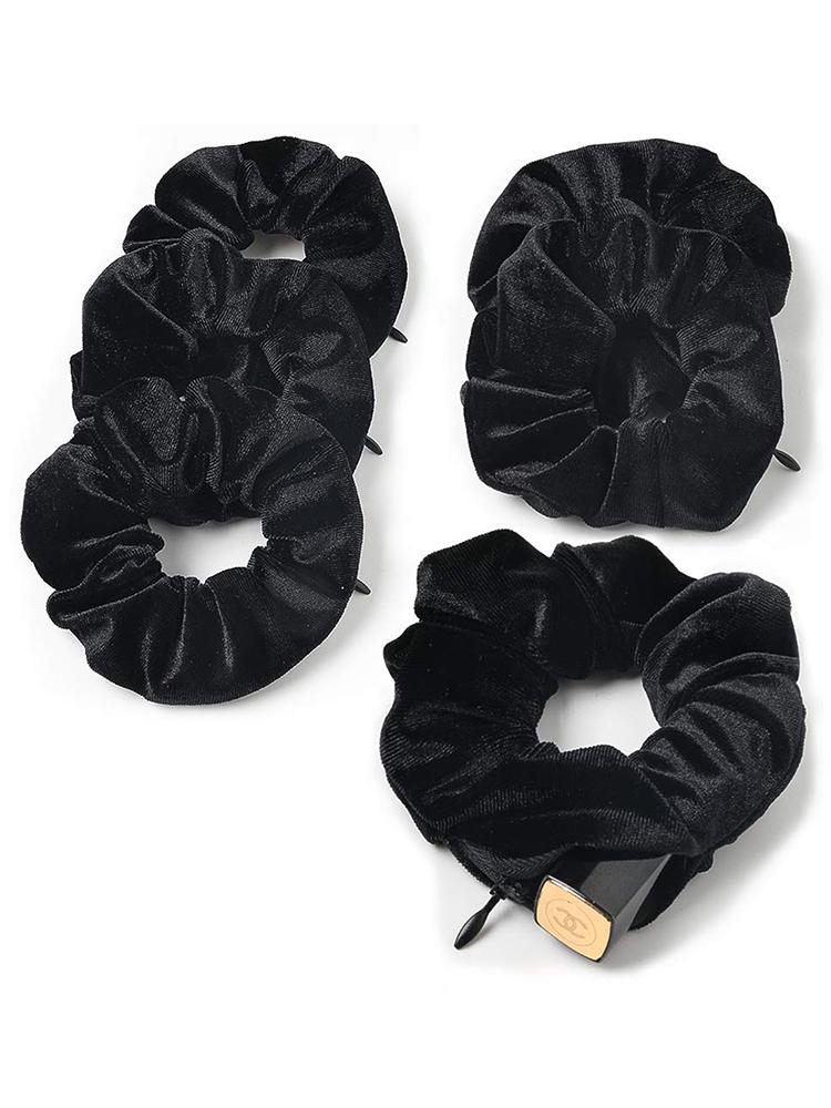 Velvet Pocket Scrunchies with Zipper Scrunchy Hair Ties