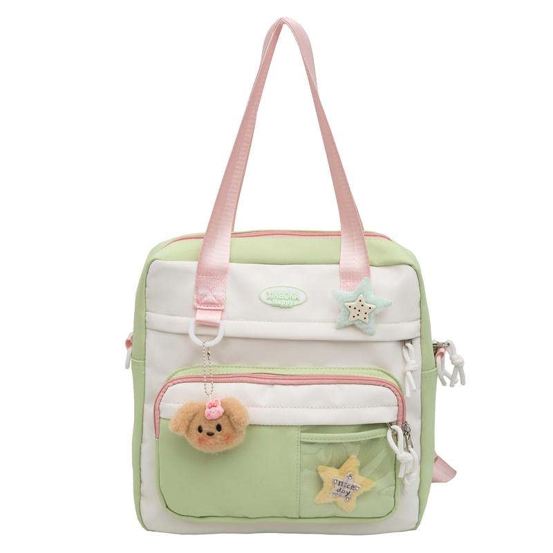 Damska Torba na Ramię Color Block Styl College Studencka Torba Crossbody Torba na Książki do Klasy