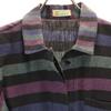ISSEY SPORT 90s Made In Japan Old Border Pattern Long Sleeve Open Collar Shirt Women Used
