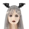 Halloween Wing Bats Wing with Headwear Set Vampires Costume Wing Bats Ears Headband Black Wing for Fancy Dress Parties