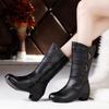 Autumn women's long boots are simple comfortable slip resistant wear-resistant with thick heels  high heels