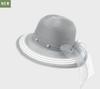 Tulle Sun Hat Pearl-Embellished Women’s Beach Holiday Sun Hat – Soft and Breathable