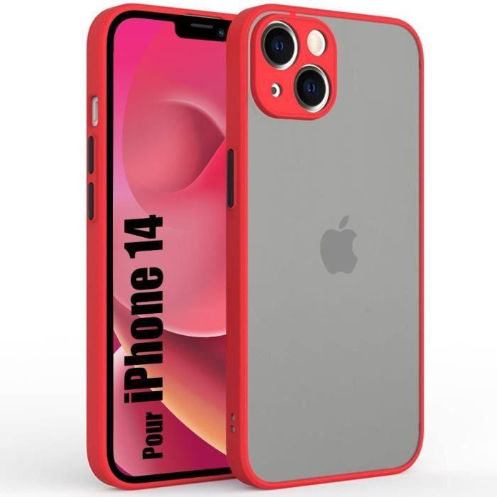 Coque de Protection - PROSHOP - pour iPhone 14 - Silicone Mat Rouge - Anti-choc - Bords Renforcés