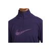 Nike Dri-Fit Swoosh Logo Half-Zip Running Training Breathable High-Neck Casual Long Sleeve T-Shirt Women Tops Dark-Purple FB4688-555