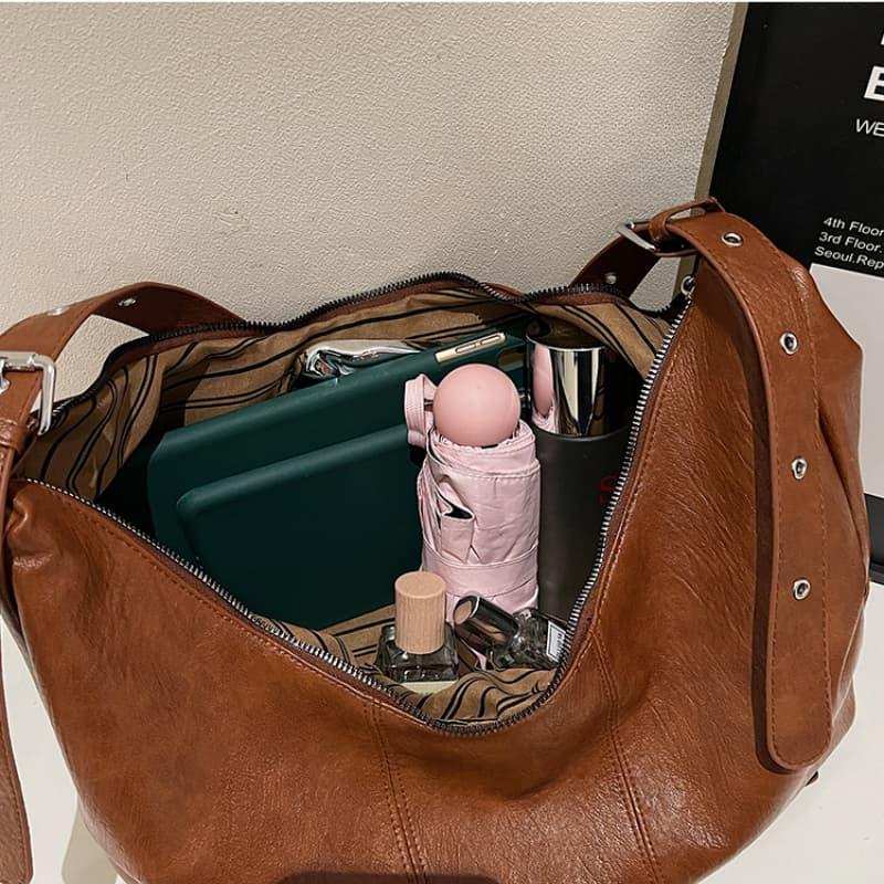 Teksturowana torba casualowa moda retro torba na ramię listonoszka