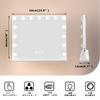 Fenair Actress Mirror with Tabletop Hollywood Wall Can Use 2 Makeup LED Large 15 3 Color Brightness Includes USB Port for Smartphone 10x Magnifying