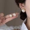 Hemisphere Red Polka Dot Pearl Stud Earrings Fashion Simple Earrings Natal Year Earrings