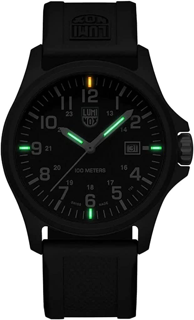 Luminox Patagonia Carbonox Green Logo Watch X2.2401 Black 44mm Model Swiss Made [Used]