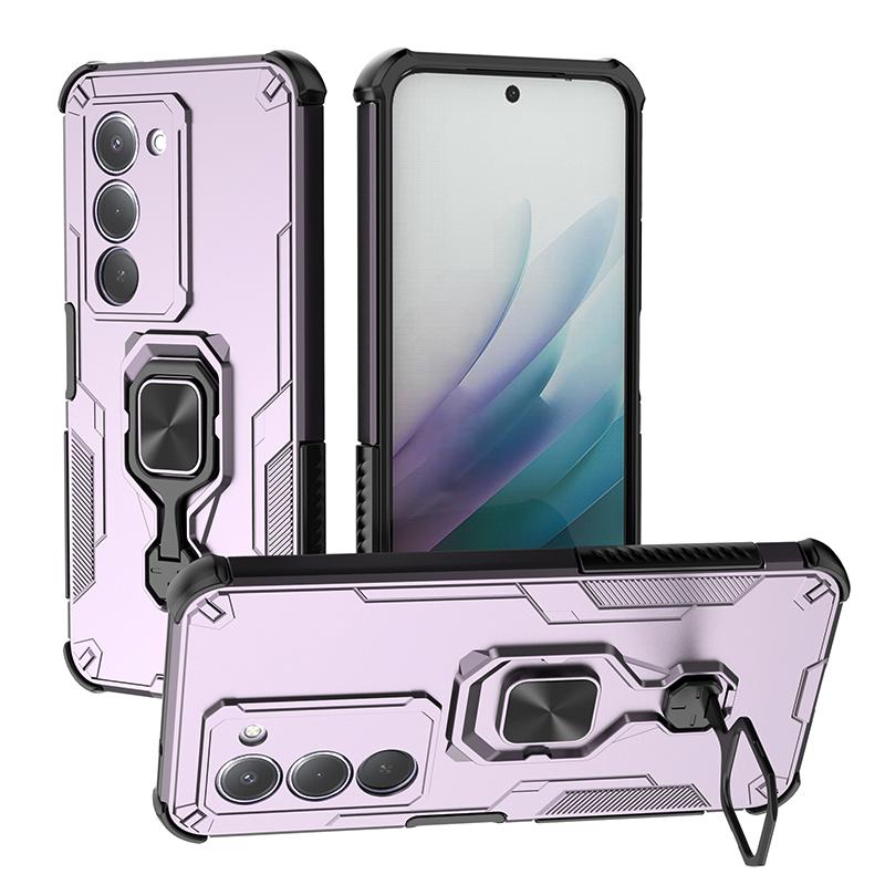 KEYSION Funda Blindada Antigolpes para Redmi 15 169.5mm 171mm Silicona+PC Soporte de Anillo Metálico Vertical Funda para Teléfono para Redmi 15 5G