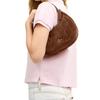 Coach Emily 23 Metallic Brand Logo Suede Leather Shoulder Bag Medium Women shoulder bag Warm-Brown CFG08-IMWBR